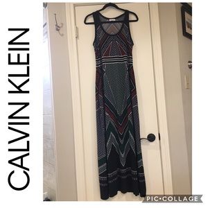 Calvin Klein - Geometric Maxi Dress - Size 10